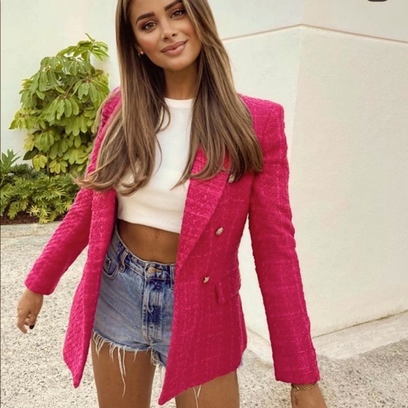 Zara tweed blazer bloggers fav - Picture 3 of 15